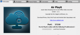 Air Playit server interface