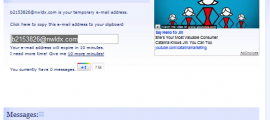 10 Minute Mail home page