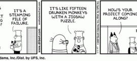Dilbert project status funny