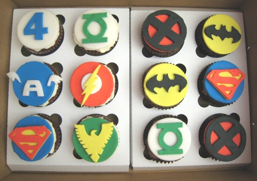 Comic book cupcakes