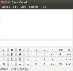 Main user interface of SpeedCrunch