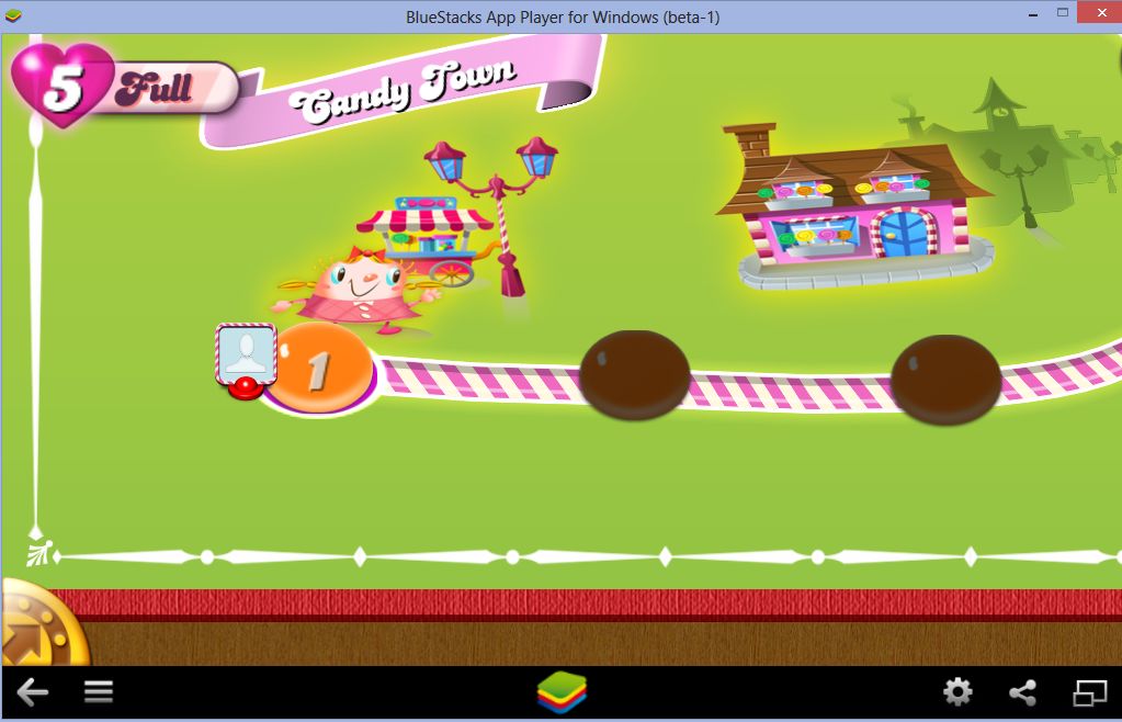 Candy Crush app in BlueStacks App Player