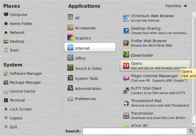 Installing Opera browser in Linux Mint/Ubuntu