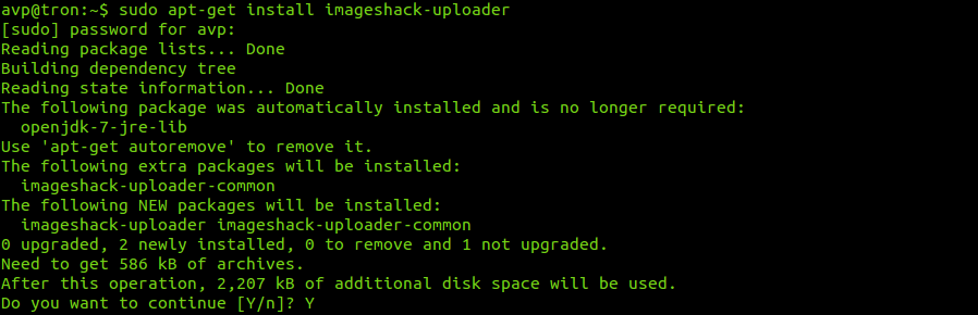 installing imageshack uploader