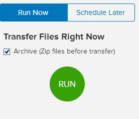 starting the transfer in mover.io