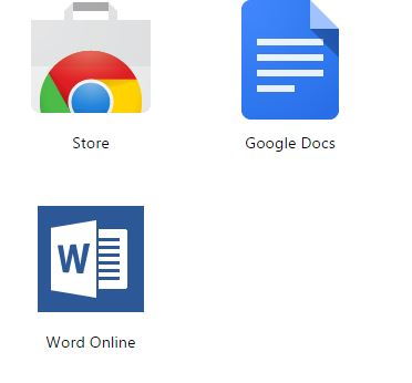 Word Online app in App section after installation