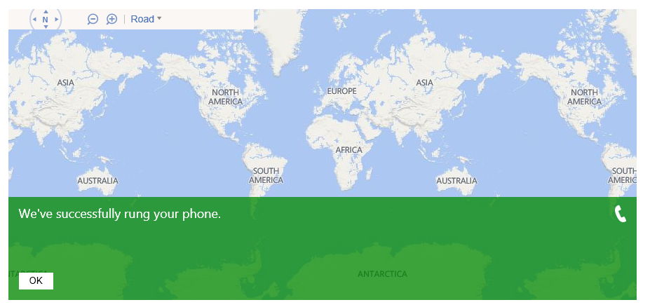 remote rings were sent successfully from Windows Phone web service