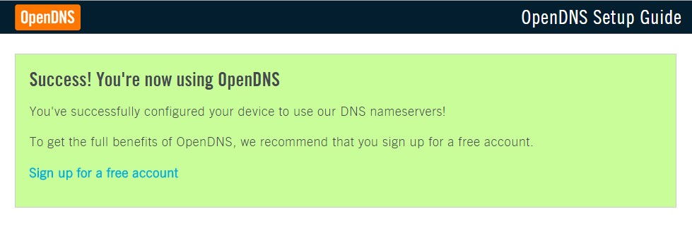 testing if OpenDNS is working