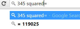 find the square of any number in Google Chrome