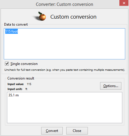 choosing custom conversion values 