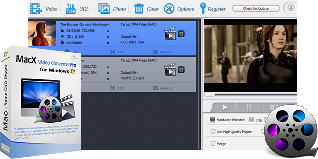 macx video converter pro for windows user interface