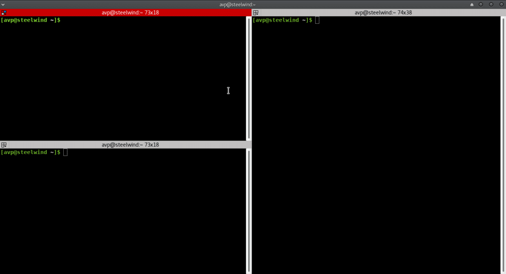 split terminal window in Manjaro Linux using terminator