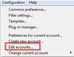 changing preferences for email accounts in Sylpheed