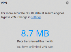 opera browser with default search engines bypassing VPN 