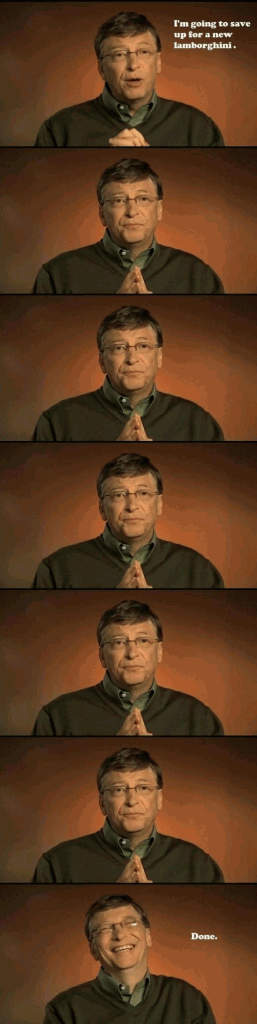 bill gates saves for a lamborghini
