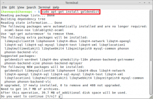 GoldenDict Dictionary Software Installation In Linux Mint / Ubuntu
