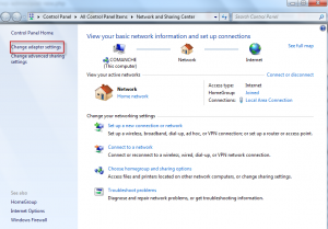 opendnsconfigwin0 Network and sharing settings in Win 7