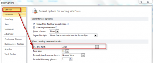 excelfontsettings Excel 2010 font settings