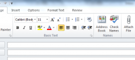 Composing Outlook 2010 email message with attachment