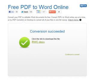 Converted PDF document to Word format