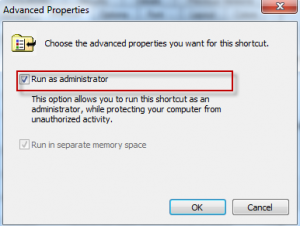 Always run as administrator option for Windows command prompt