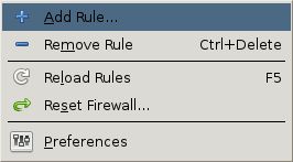 Adding a ufw rule via gufw
