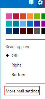 Mail settings in Outlook.com
