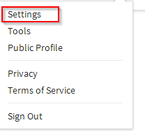 bitly account settings