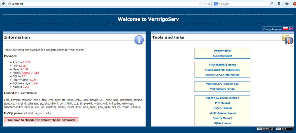 local web server using VetrigoServ