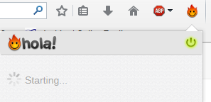 Starting Hola VPN service