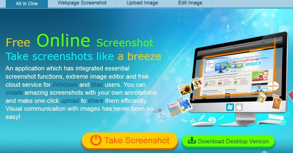 screenshot.net home page