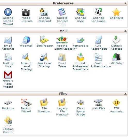 CPanel in NSLH