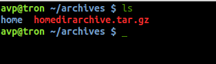 extracted tar file in linux