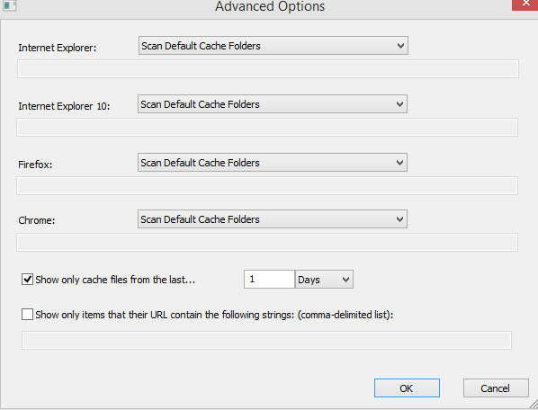 advanced options for imagecacheviewer