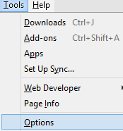 Firefox options