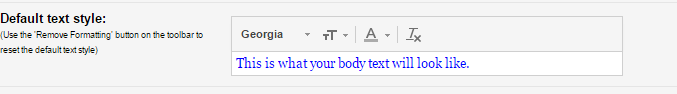 changing the message font style for Gmail messages