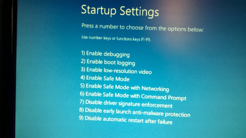 windows 10 safe mode screen 