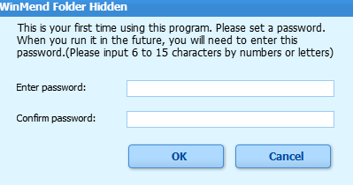 winmend folder hidden master password