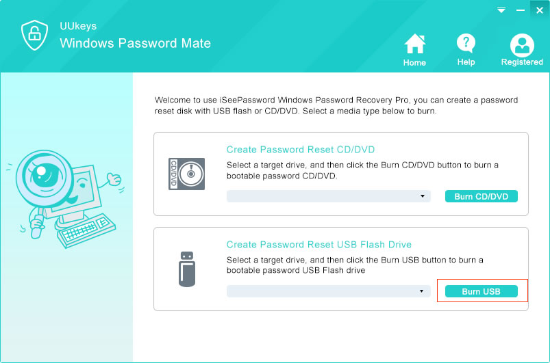 UUKeys Windows Password Mate interface