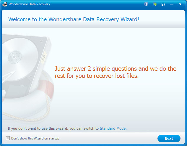 Wondershare Data Recovery Wizard 