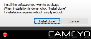 cameyo offline for post install snaphot after installing software