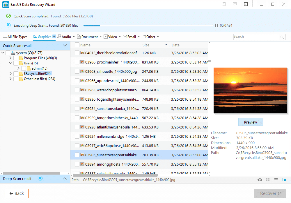 preview lost data before recovering it