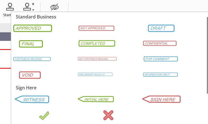 stamps for documents in pdfelement 6 professional