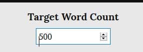 setting a target word count for articles in zenpen