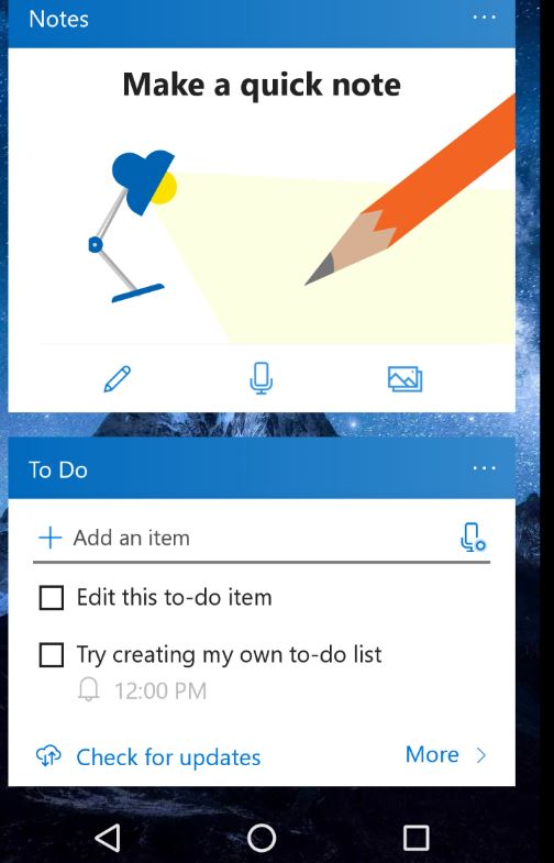 pinning user cards on a new page in Microsoft Launcher