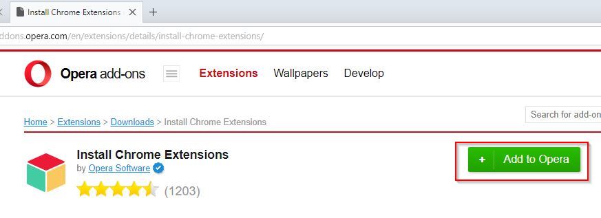 opera add-on that let's chrome extensions to be installed in opera