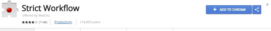 Strict Workflow Chrome extension