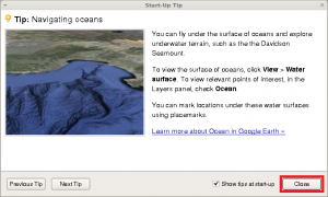 Google Earth Start-Up Tip