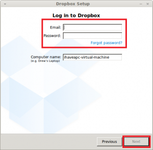 Dropbox Setup running in Linux Mint / Ubuntu