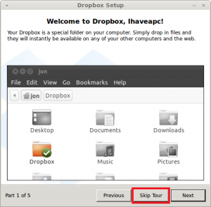 Dropbox Setup running in Linux Mint / Ubuntu